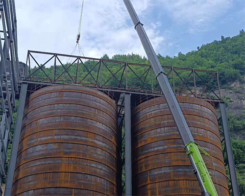 福建骨料鋼板倉項目工地